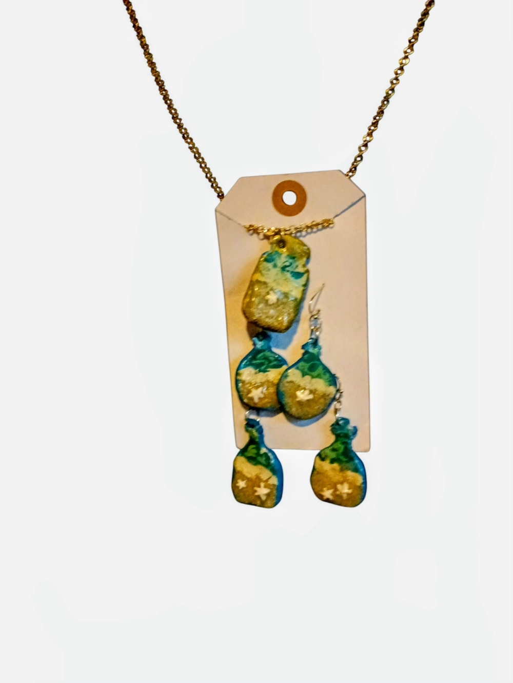 Beach In A Bottle Earring And Necklace Set